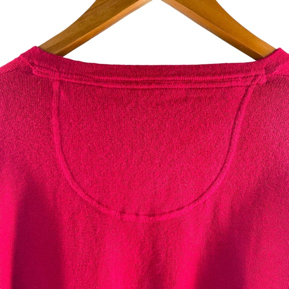 Foxcroft NWT Red V-Neck 90% Cotton 10% Cashmere Long Sleeve Sweater in Size XL - Picture 7 of 11